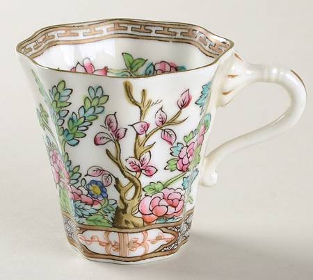 Indian Tree Multicolor (Scalloped, Older) Flat Demitasse Cup
