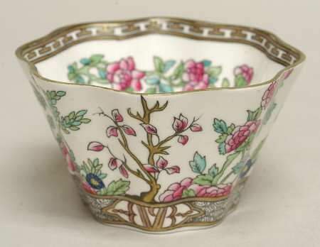 Indian Tree Multicolor (Scalloped, Older) Open Sugar Bowl