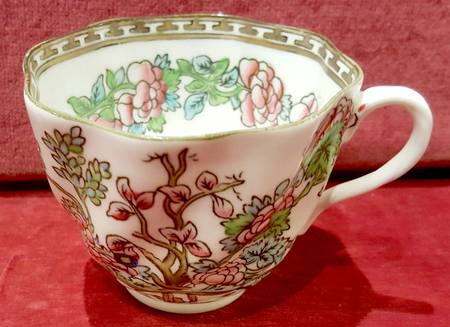 Indian Tree Multicolor (Scalloped, Older) Flat Cup
