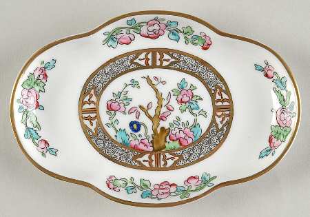 Indian Tree Multicolor (Scalloped, Older) Oblong Tray