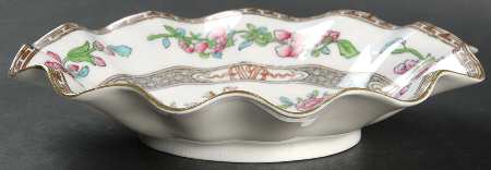 Indian Tree Multicolor (Scalloped, Older) Shallow Oval Bowl