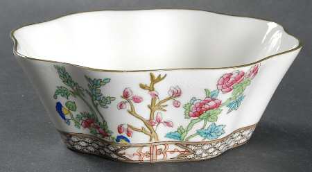 Indian Tree Multicolor (Scalloped, Older) Candy Box No Lid