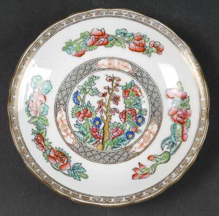 Indian Tree Multicolor (Scalloped, Older) Saucer for Cream Soup Bowl