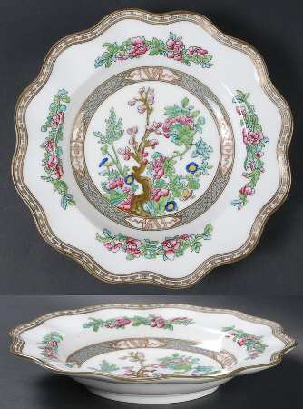Indian Tree Multicolor (Scalloped, Older) Large Rim Soup Bowl