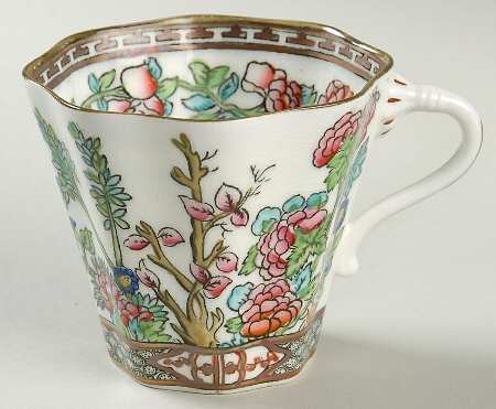 Indian Tree Multicolor (Scalloped, Older) Flat Cup