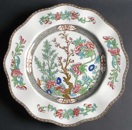 Indian Tree Multicolor (Scalloped, Older) 14" Chop Plate (Round Platter)