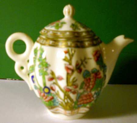 Indian Tree Multicolor (Scalloped, Older) Individual Teapot & Lid
