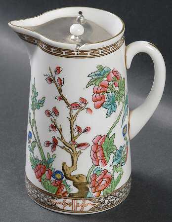 Indian Tree Multicolor (Scalloped, Older) Syrup with Metal Lid