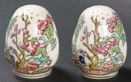 Indian Tree Multicolor (Scalloped, Older) Salt & Pepper Set