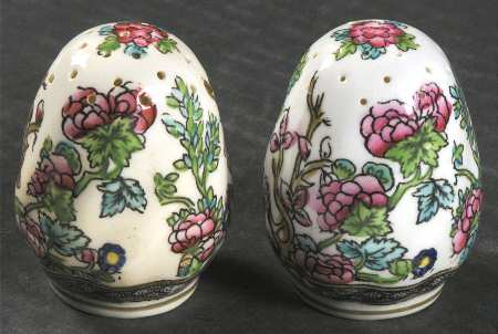 Indian Tree Multicolor (Scalloped, Older) Salt & Pepper Set