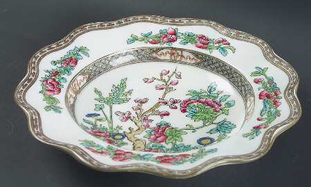Indian Tree Multicolor (Scalloped, Older) Large Rim Soup Bowl