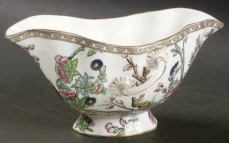 Indian Tree Multicolor (Scalloped, Older) Open Sauce Boat