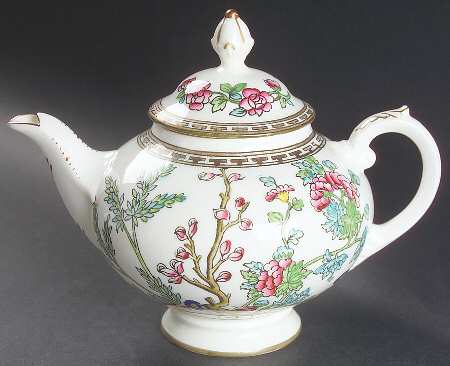 Indian Tree Multicolor (Scalloped, Older) Mini Teapot & Lid