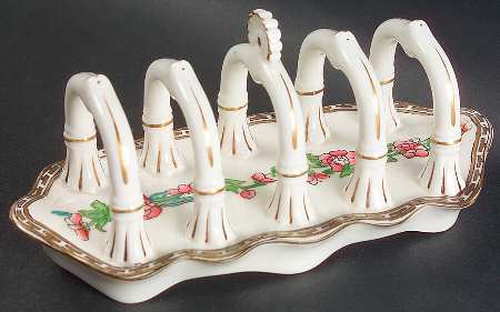 Indian Tree Multicolor (Scalloped, Older) 4 Slice Toast Server