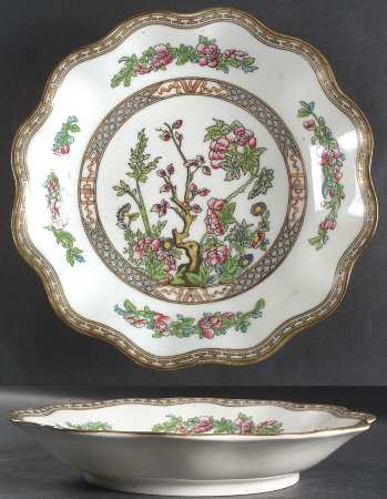 Indian Tree Multicolor (Scalloped, Older) Round Shallow Bowl