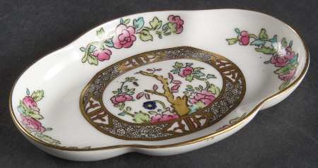 Indian Tree Multicolor (Scalloped, Older) Silver Tray