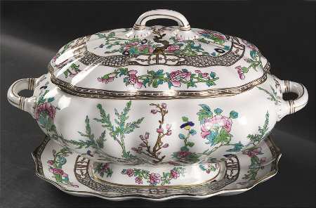 Indian Tree Multicolor (Scalloped, Older) Tureen & Lid w/Underplate
