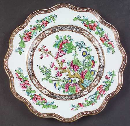 Indian Tree Multicolor (Scalloped, Older) Luncheon Plate
