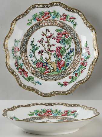 Indian Tree Multicolor (Scalloped, Older) Coupe Soup Bowl