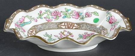 Indian Tree Multicolor (Scalloped, Older) Oval Sweet Meat Dish