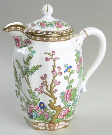 Indian Tree Multicolor (Scalloped, Older) Hot Water Jug & Lid