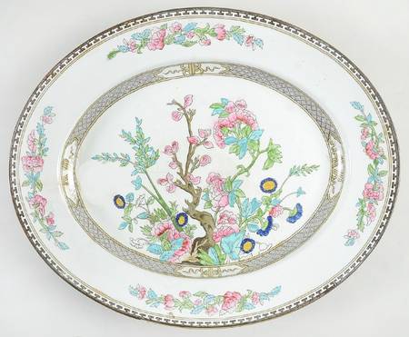 Indian Tree Multicolor (Smooth Edge) 15" Oval Serving Platter