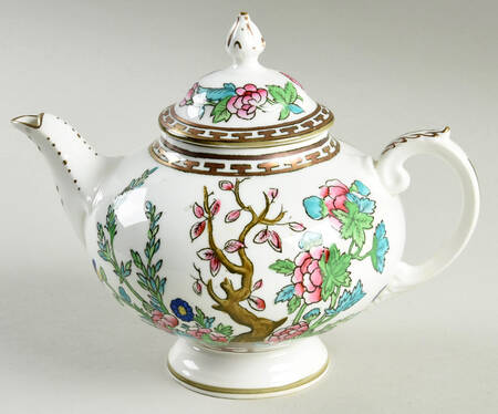 Indian Tree Multicolor (Smooth Edge) Mini Teapot & Lid