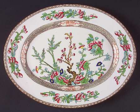 Indian Tree Multicolor (Smooth Edge) 13" Oval Serving Platter by Coalport