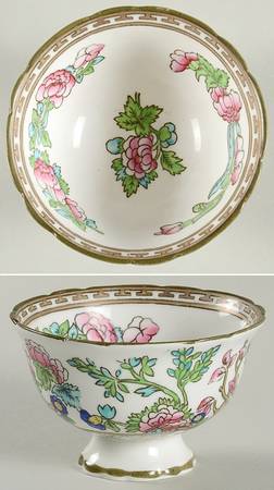 Indian Tree Multicolor (Semi Scalloped) Open Sugar Bowl