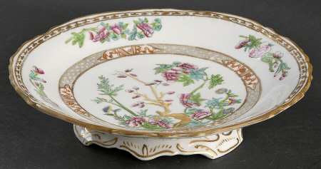 Indian Tree Multicolor (Semi Scalloped) Footed Cake Plate