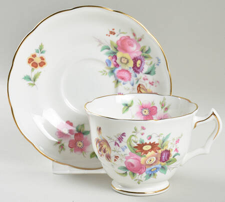 Junetime Footed Cup & Saucer Set by Coalport
