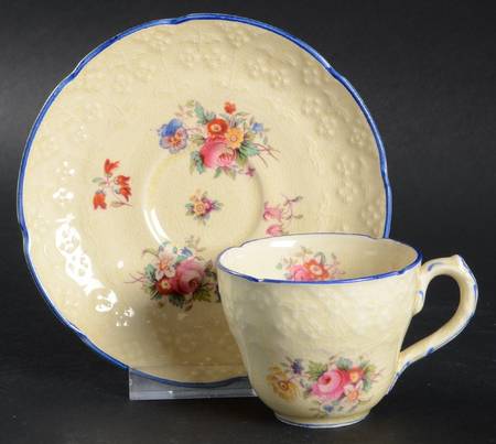 Lady Diana Flat Demitasse Cup & Saucer Set by Coalport