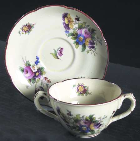 Lady Sylvia Flat Bouillon Cup & Saucer