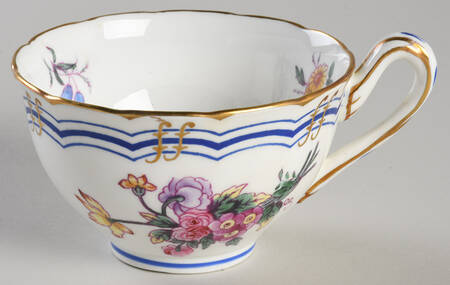 Leighton Sprays (Gold Trim) Footed Cup