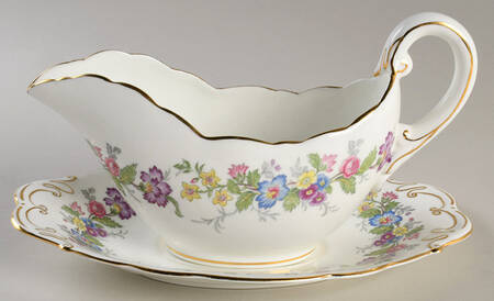 Maytime Gravy Boat & Underplate by Coalport
