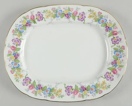 Maytime 14" Oval Serving Platter by Coalport