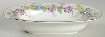 Maytime 9" Oval Vegetable Bowl by Coalport