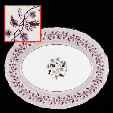 Minerva Pink 11" Oval Serving Platter
