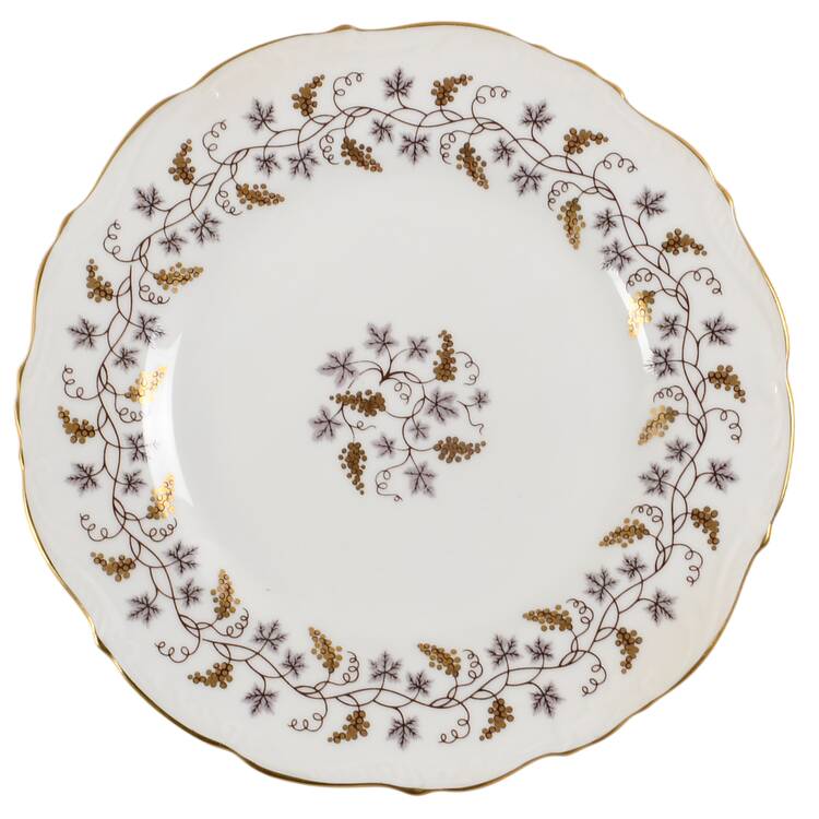 Minerva White (Raised Edge) Luncheon Plate by Coalport