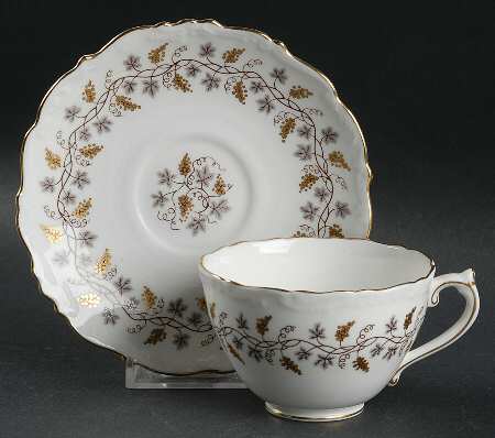 Minerva White (Raised Edge) Footed Cup & Saucer Set