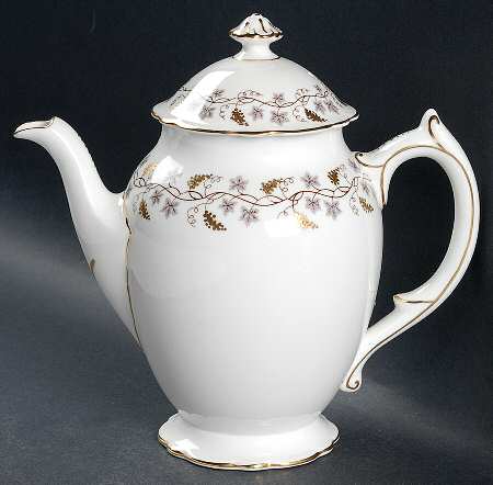 Minerva White (No Raised Edge) Coffee Pot & Lid