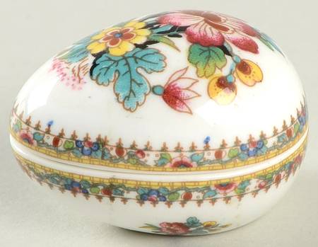 Ming Rose Miniature Egg Box & Lid