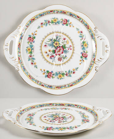 Ming Rose Tray for (7 Pc) Pot de Creme Set by Coalport