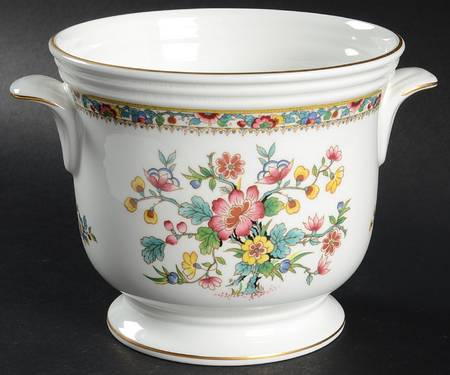 Ming Rose Handled Cachepot