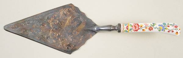 Ming Rose Pie & Cake Server with Silverplate Blade