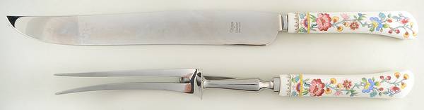 Ming Rose 2-Piece Carving Set by Coalport