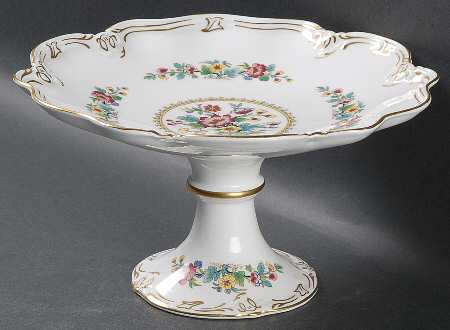 Ming Rose Round Compote (Height X Width)