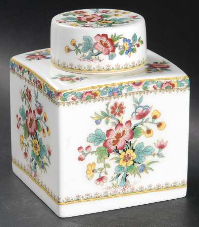 Ming Rose Tea Caddy & Lid
