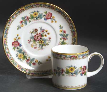 Ming Rose Flat Demitasse Cup & Saucer Set