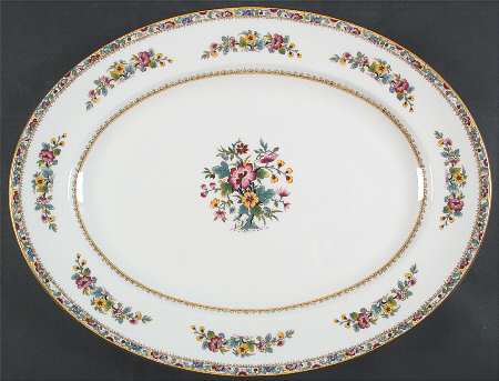Ming Rose 17" Oval Serving Platter